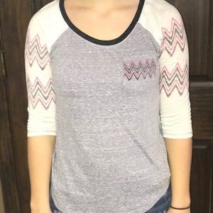 3/4 sleeve baseball t-shirt